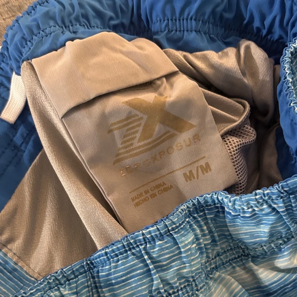 ZeroXposur Blue Gradient Men's Swim Board Shorts